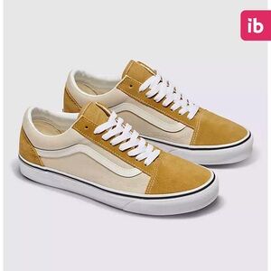 NEW Gender Neutral Vans Old Skool Shoes - Cream and Tan